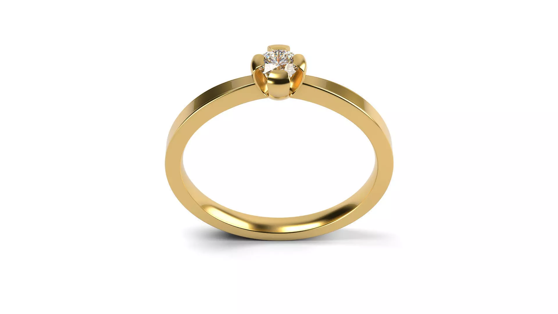 Engagement ring 24 ALL SIZES 3D print model_0