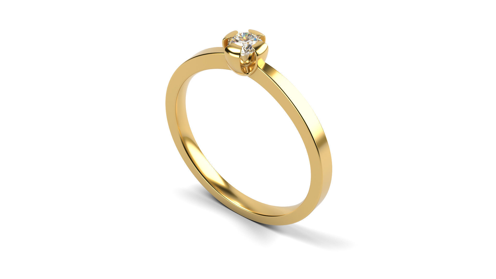 Engagement ring 24 ALL SIZES 3D print model_1