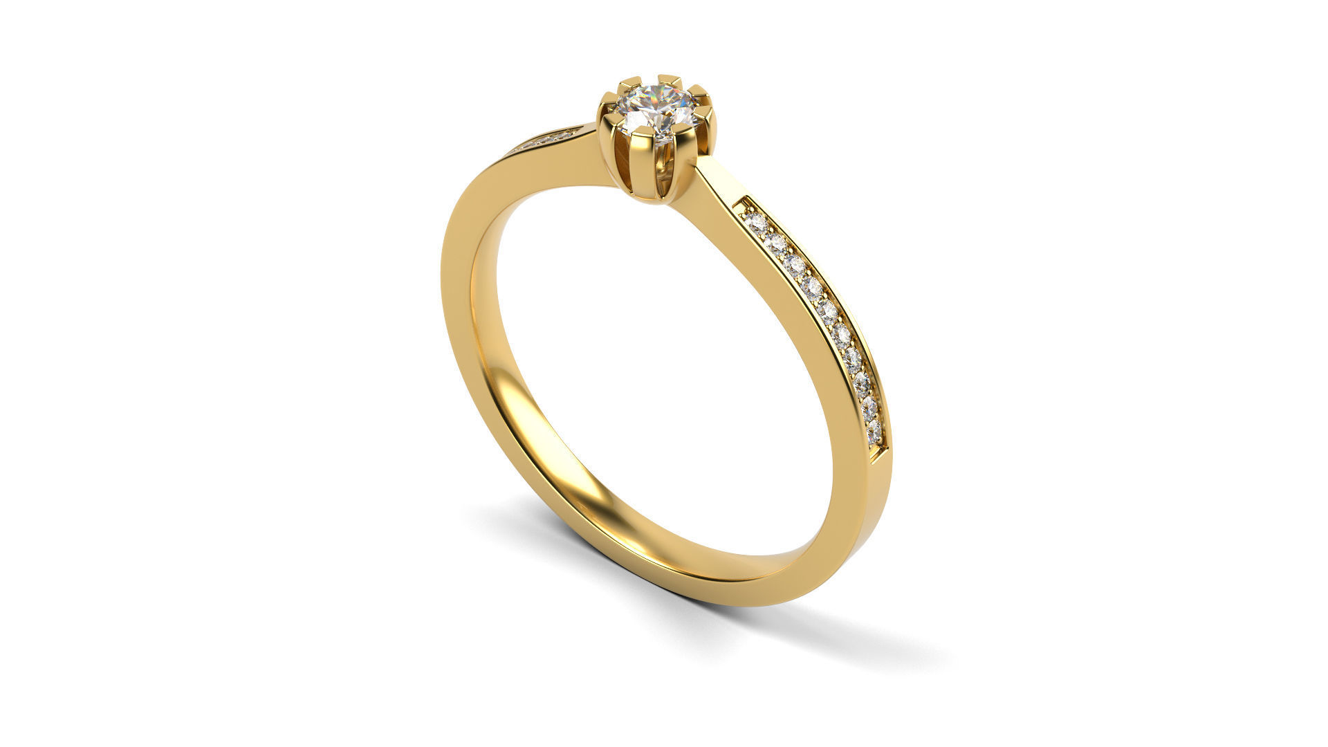 Engagement ring 26 ALL SIZES 3D print model_1