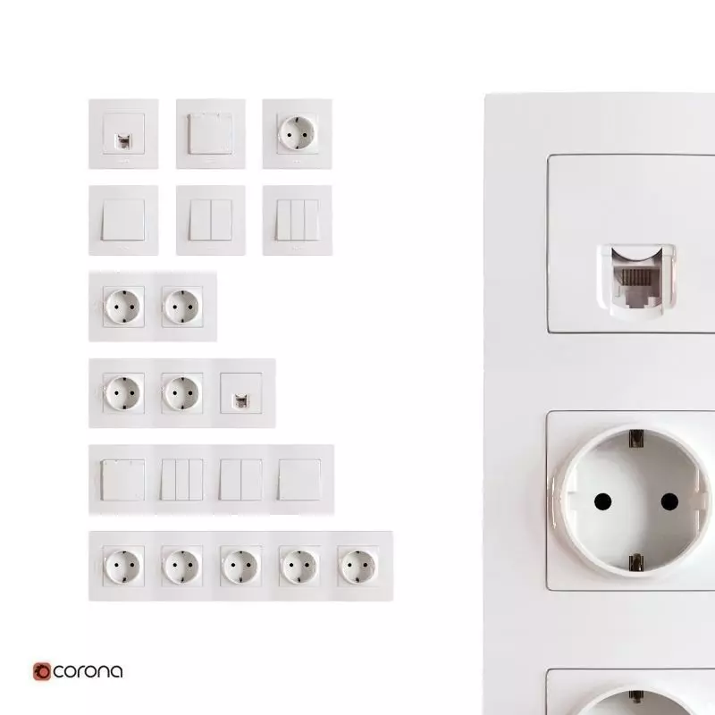 Legrand Etika electrical outlets and switches 3D model_0