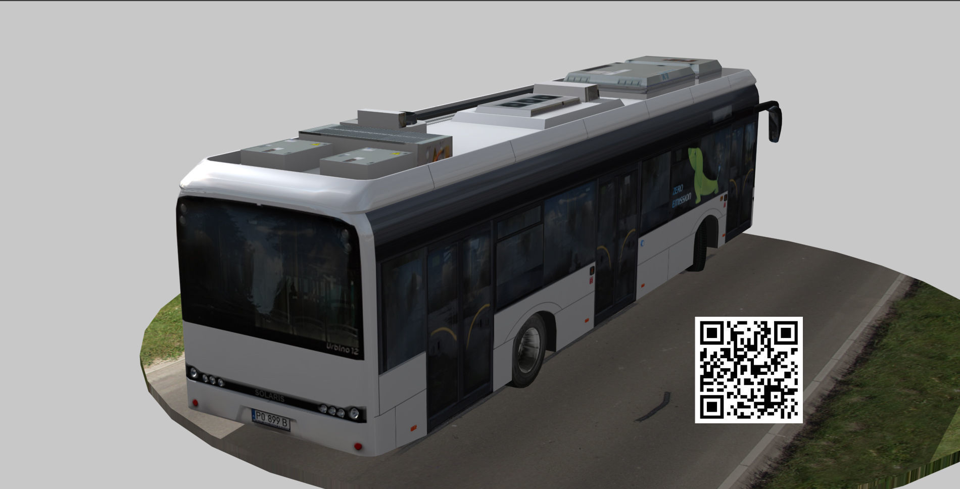 Solaris Urbino 12 Electric bus Low-poly 3D model_5