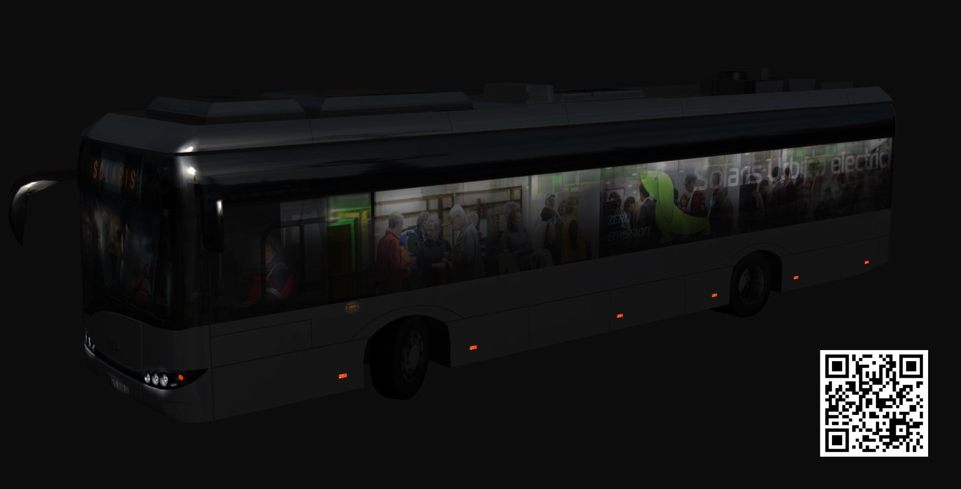 Solaris Urbino 12 Electric bus Low-poly 3D model_14