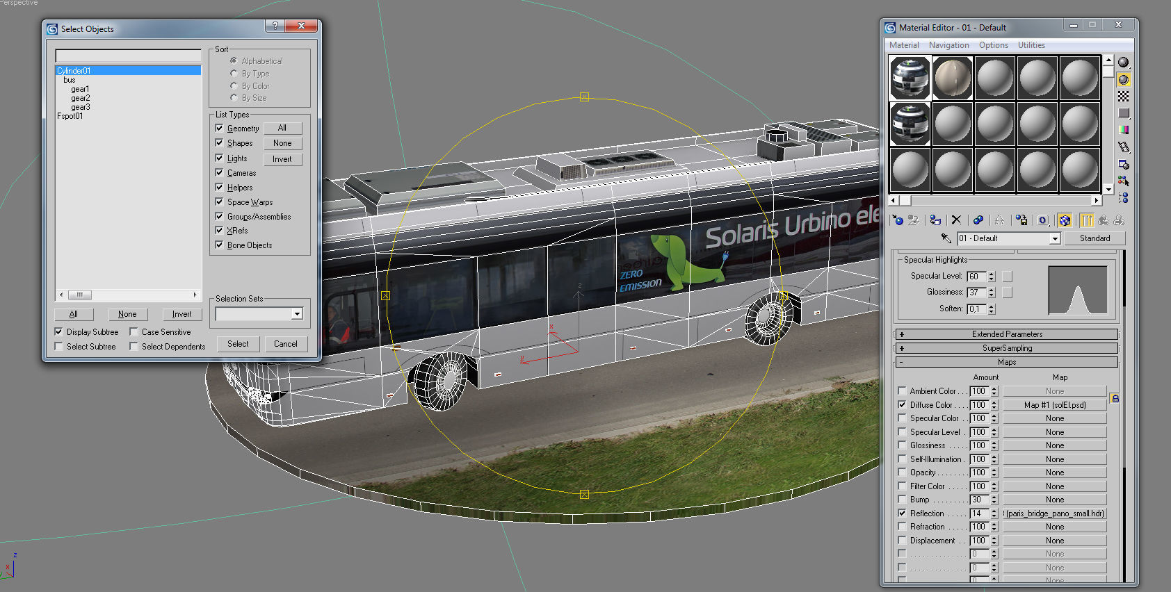 Solaris Urbino 12 Electric bus Low-poly 3D model_12