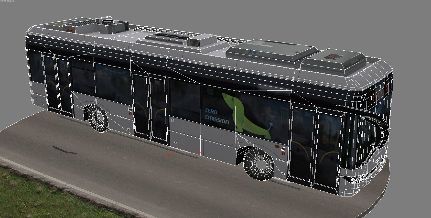 Solaris Urbino 12 Electric bus Low-poly 3D model_10