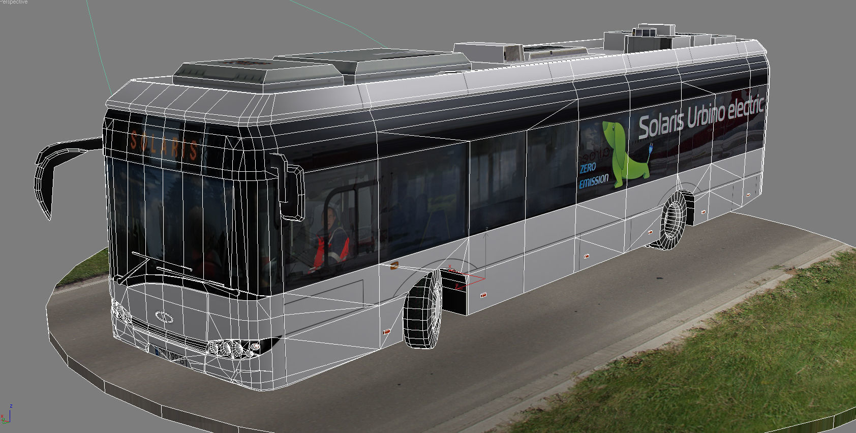 Solaris Urbino 12 Electric bus Low-poly 3D model_11