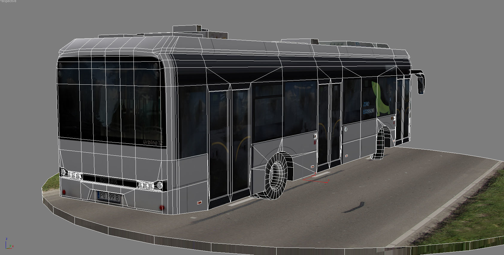 Solaris Urbino 12 Electric bus Low-poly 3D model_9