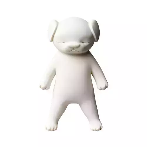 Yoga Dog - Savasana Corpse Pose - 3D Printable Figurine Model