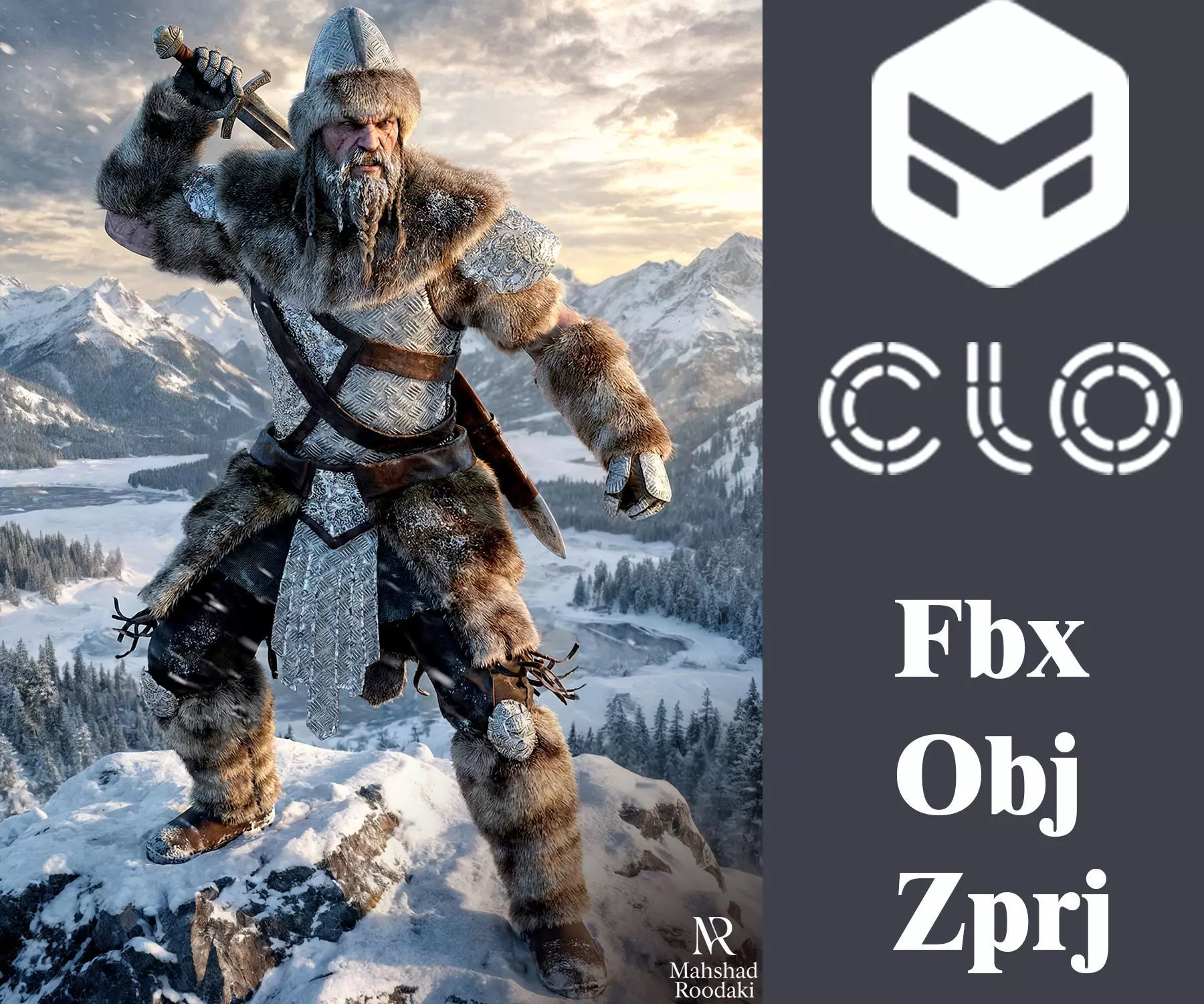 Viking Warlord Armor Set 3D model