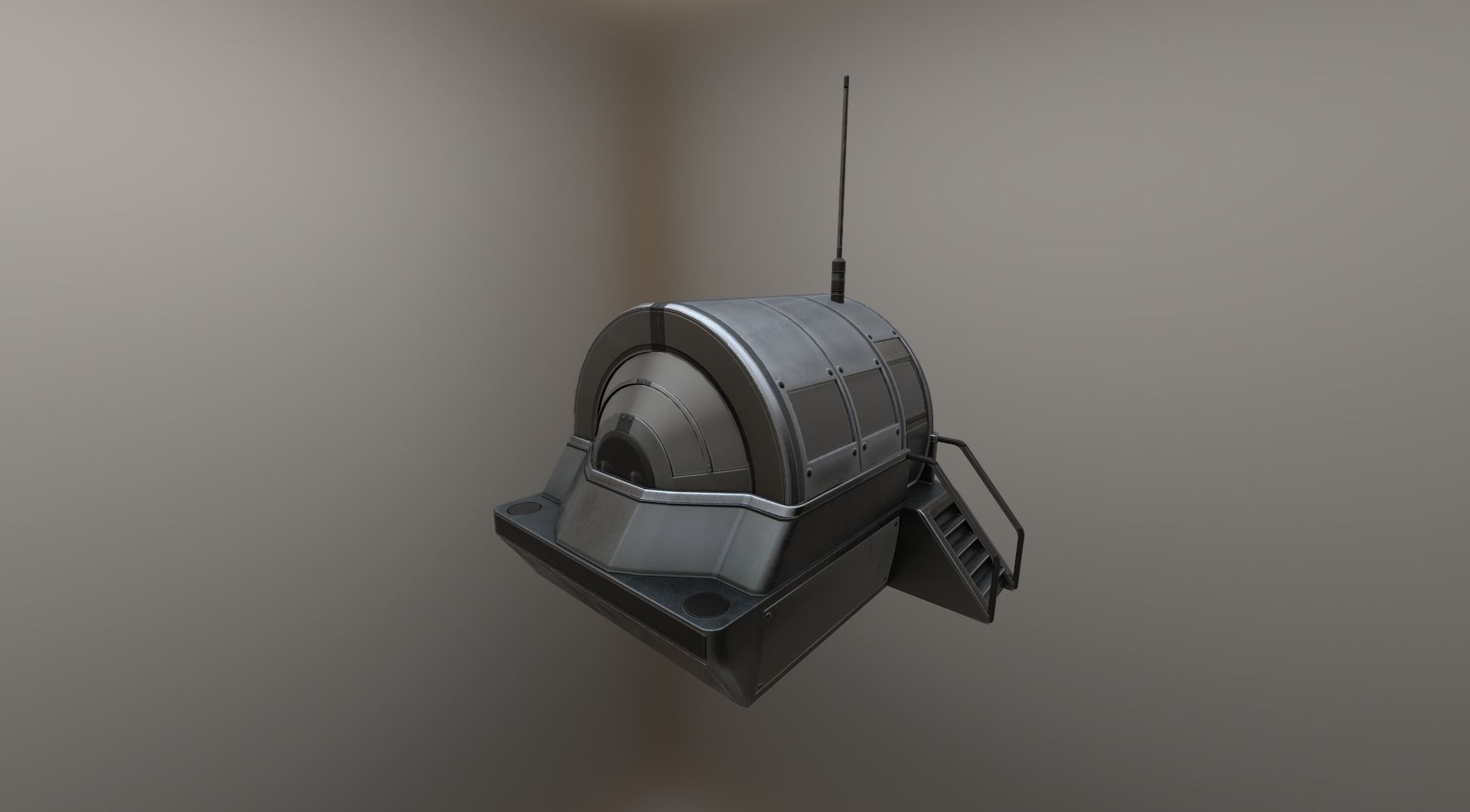 Futuristic Drivers Cap Module Basic Version Low-poly 3D model_13