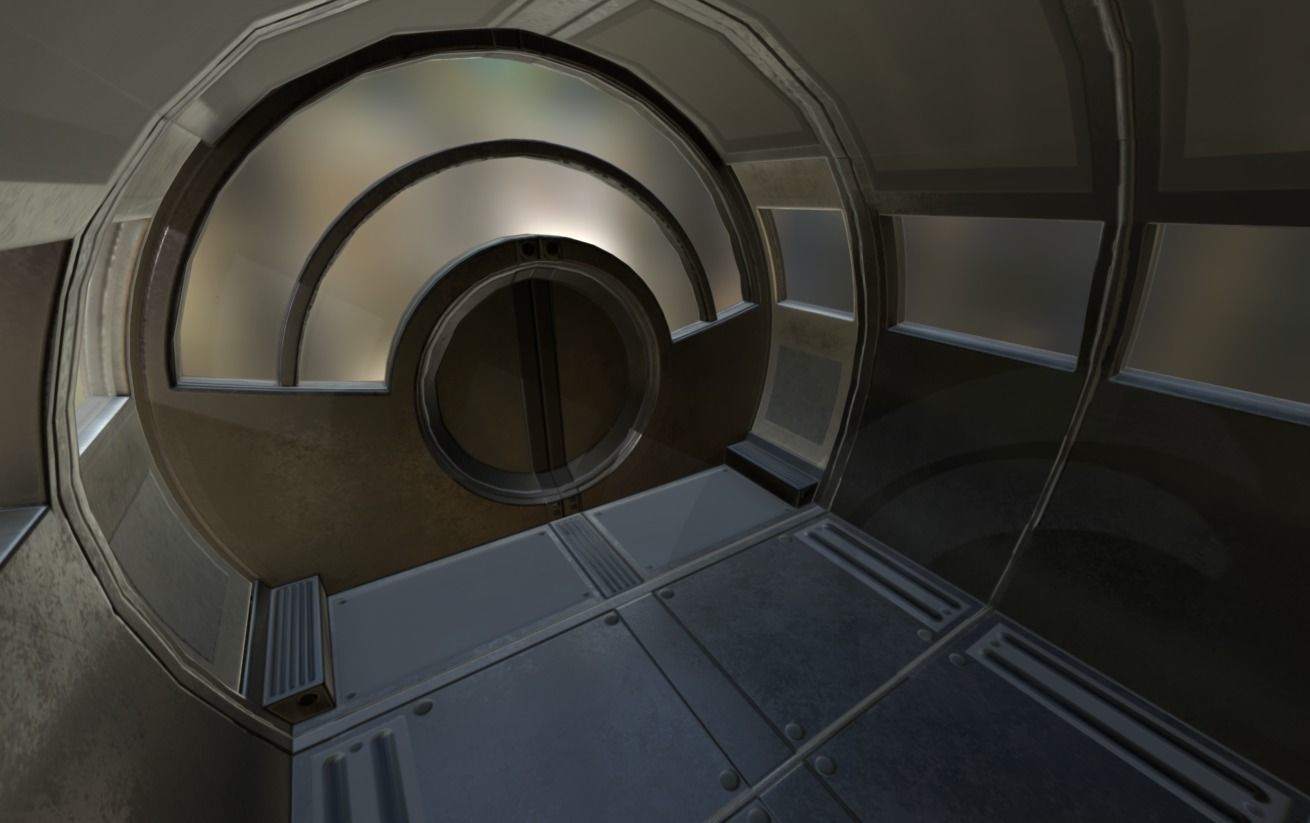 Futuristic Drivers Cap Module Basic Version Low-poly 3D model_12