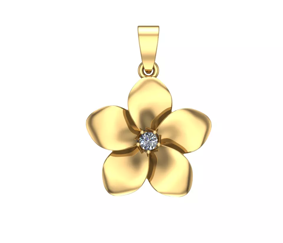 Pka Necklace Jewellery Romdul flower 3D print model