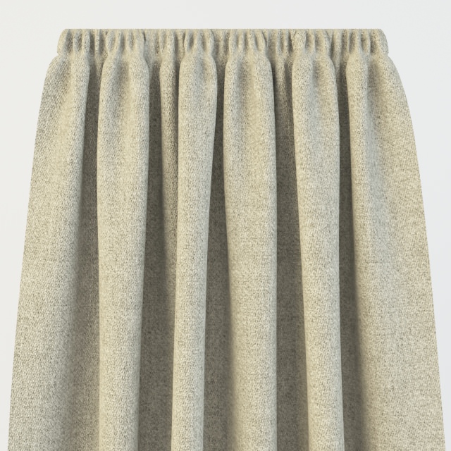 Curtains two skirts 3D model_2
