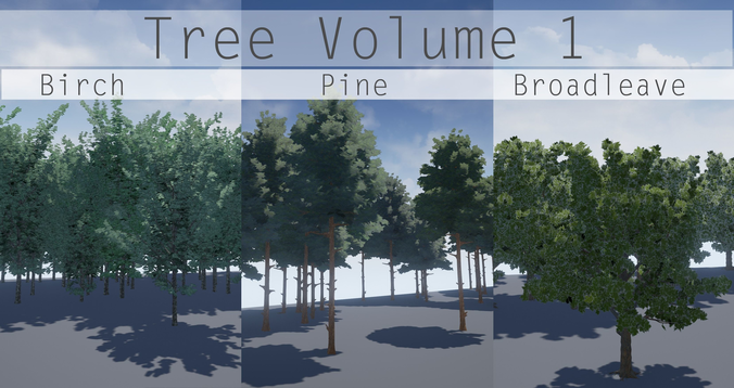 TreePack Volume1 Low-poly 3D model