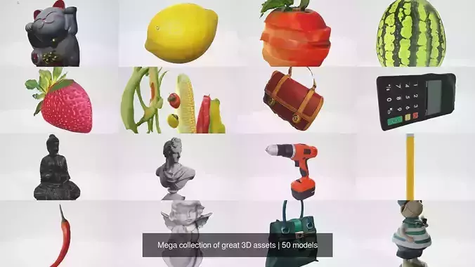 Mega collection of great 3D assets 3D Model Pack 5