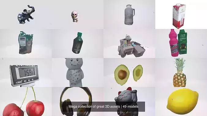 Mega collection of great 3D assets 3D Model Pack