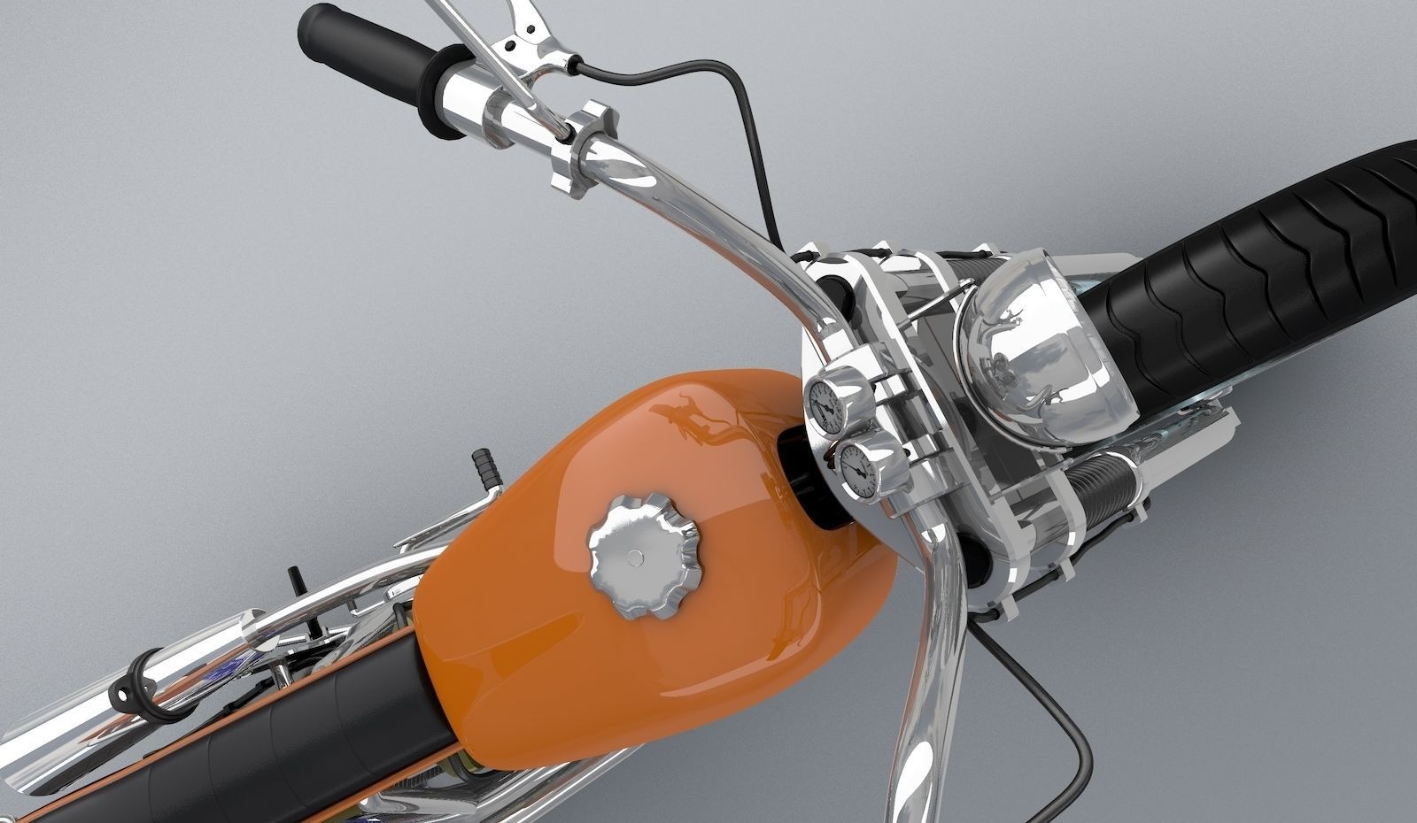 Chopper Hawk Concept Bike  3D model_2