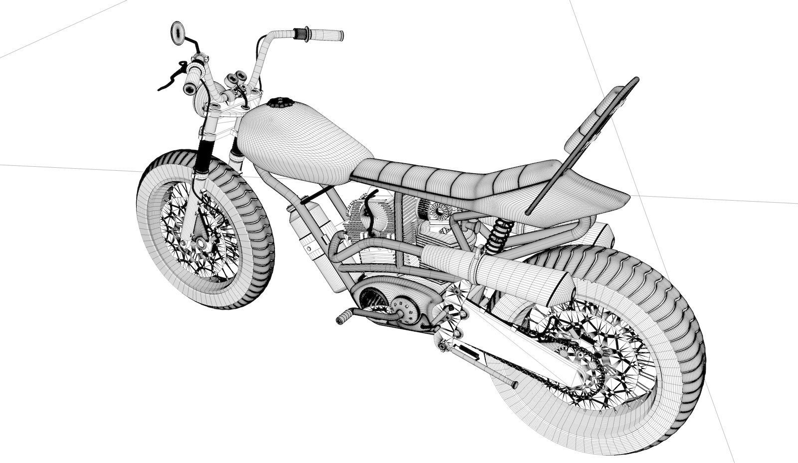 Chopper Hawk Concept Bike  3D model_5