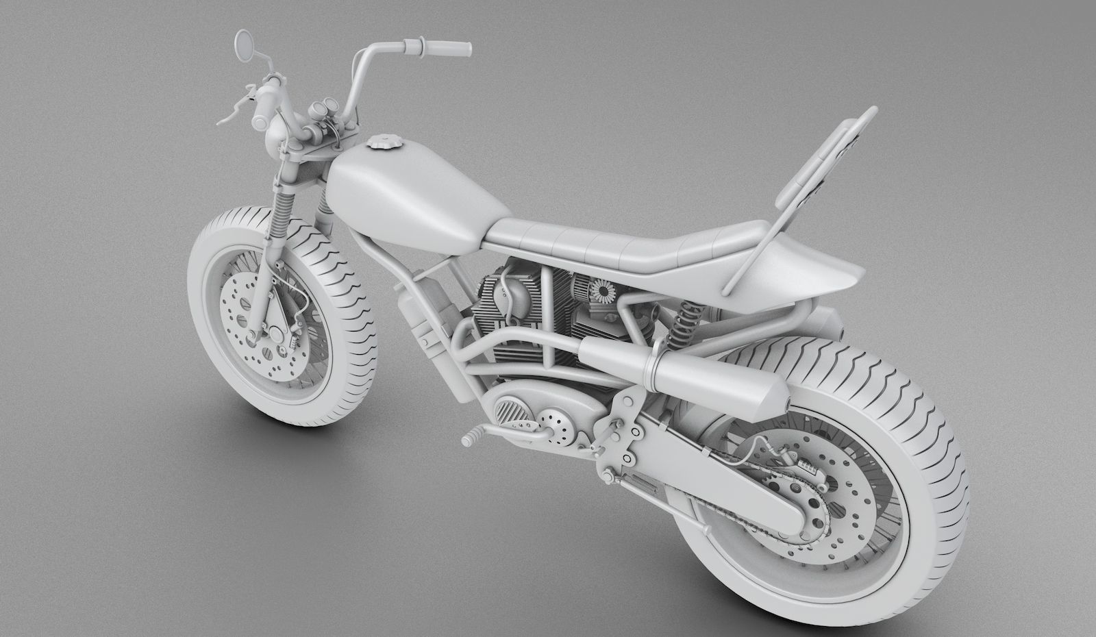 Chopper Hawk Concept Bike  3D model_7