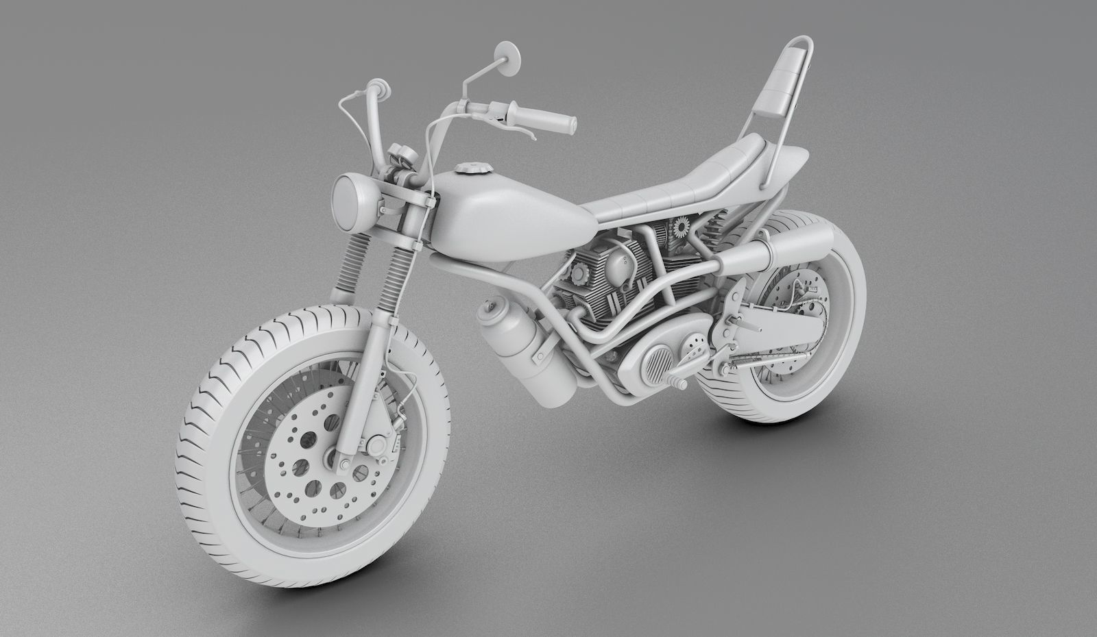 Chopper Hawk Concept Bike  3D model_8