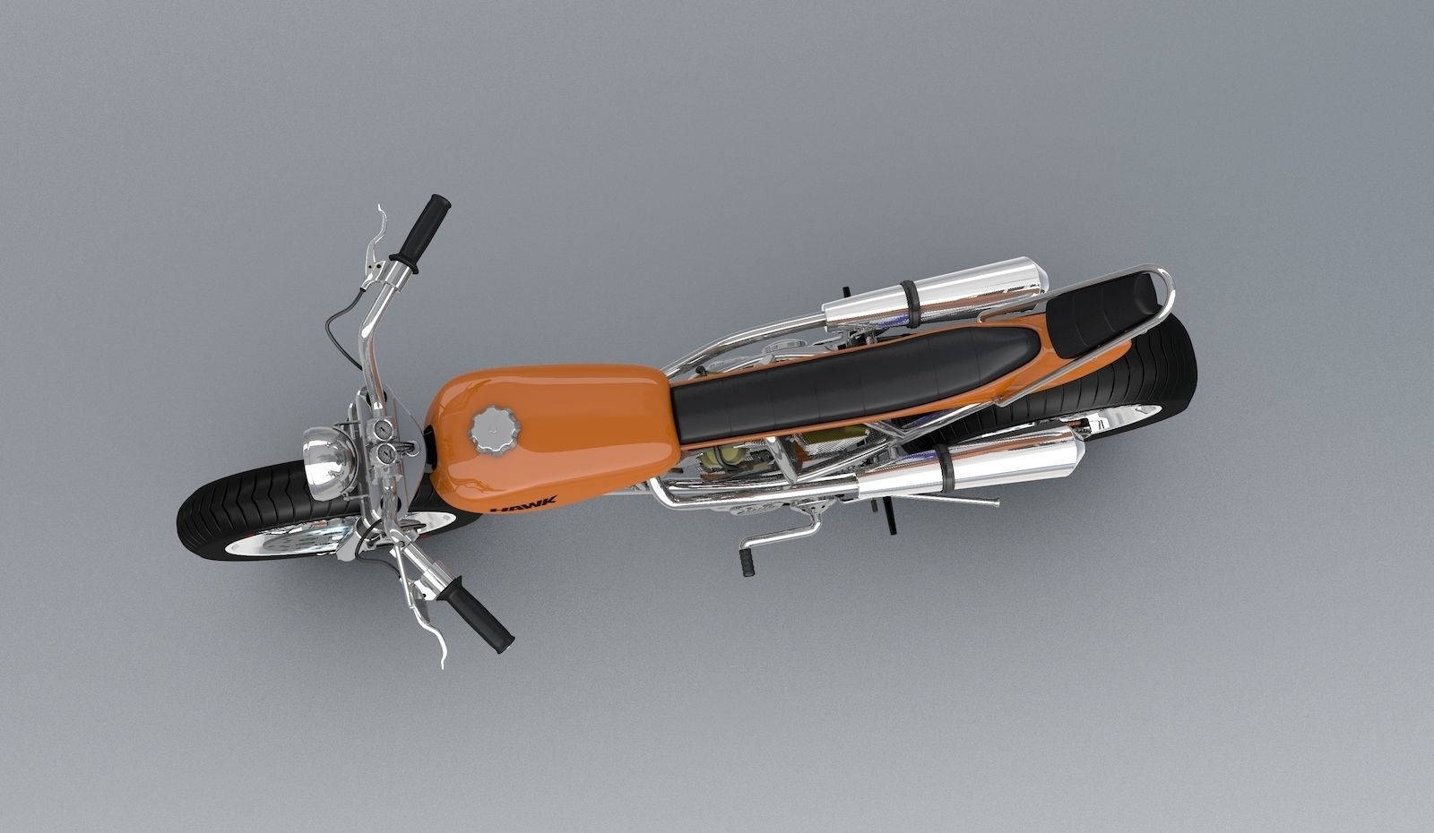 Chopper Hawk Concept Bike  3D model_10