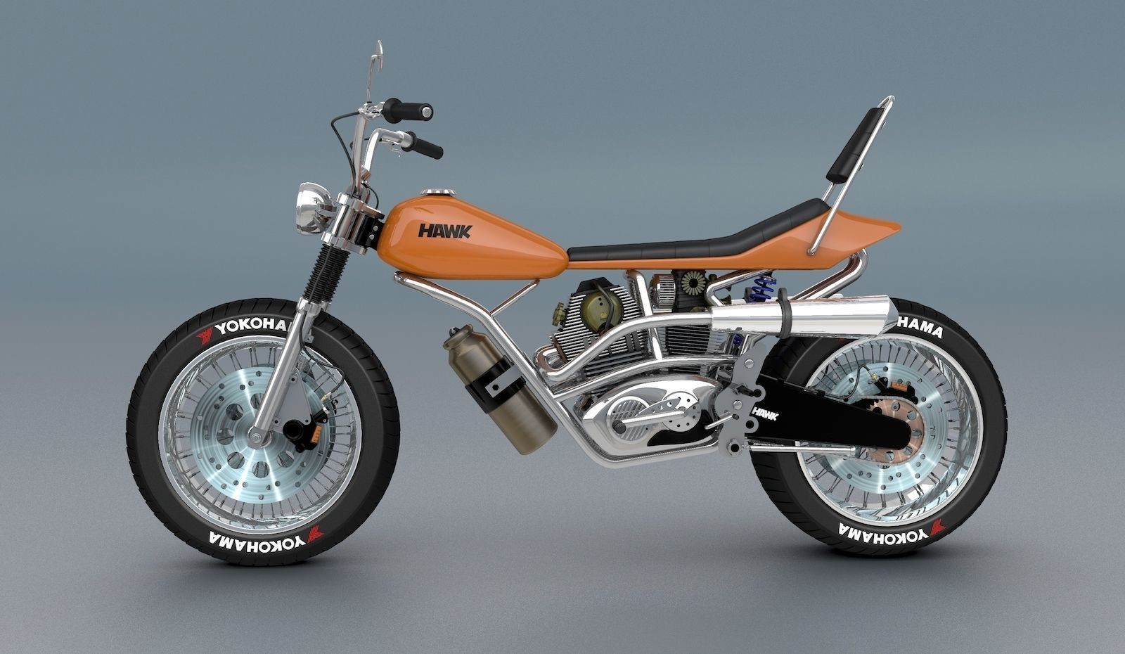Chopper Hawk Concept Bike  3D model_3