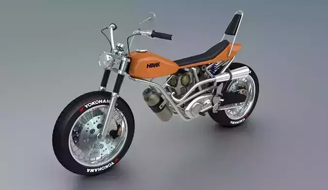 Chopper Hawk Concept Bike  3D model