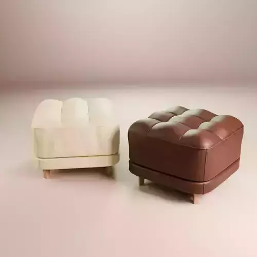 Padded Footrest Ottoman