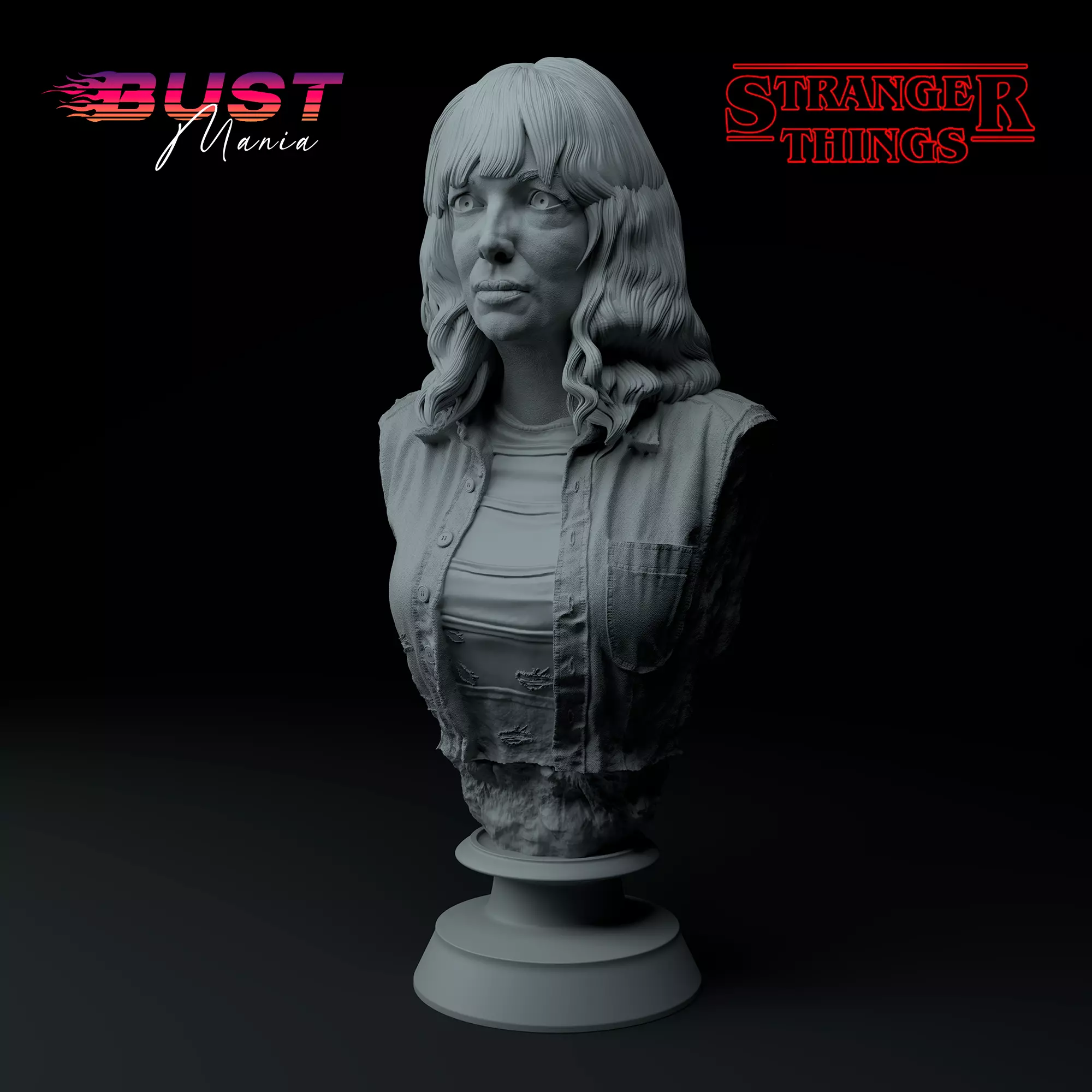 Joyce Byers Stranger Things Premium 3D Bust STL 3D print model