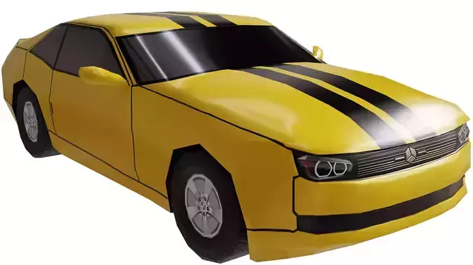 Lowpoly Car 3D model 2