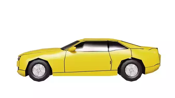 Lowpoly Car 3D model 7