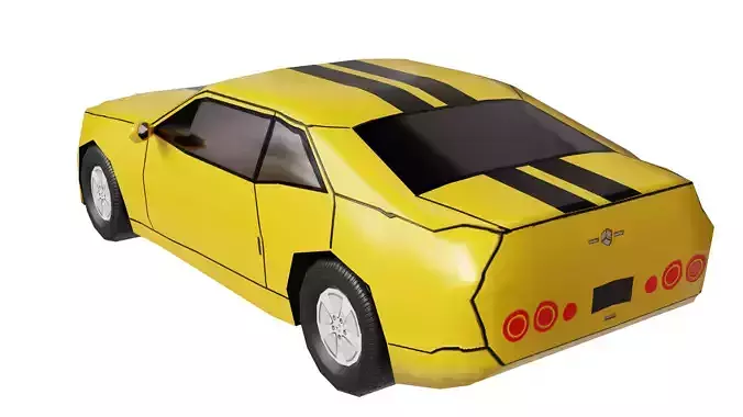 Lowpoly Car 3D model 6