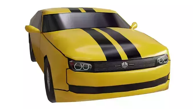 Lowpoly Car 3D model 5