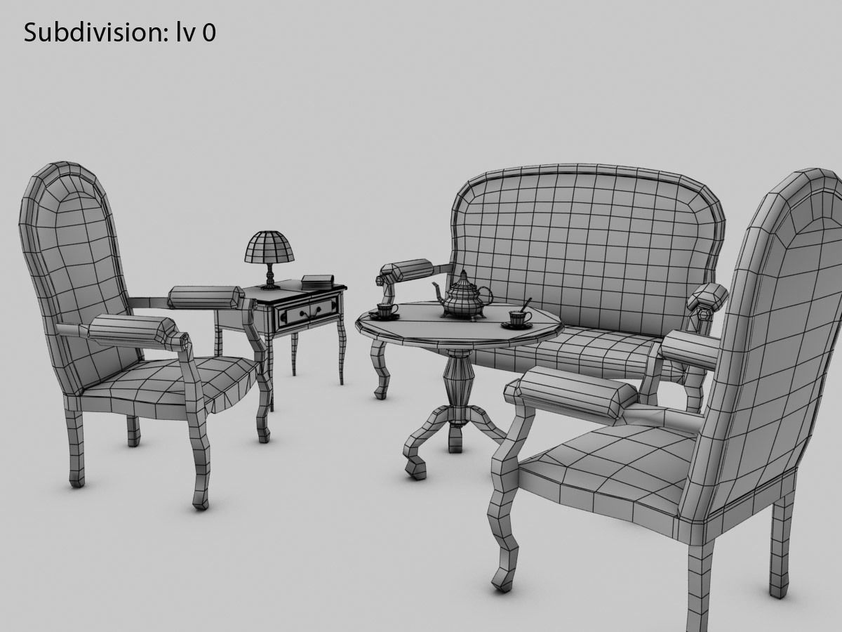 Tea Time 3D model_4