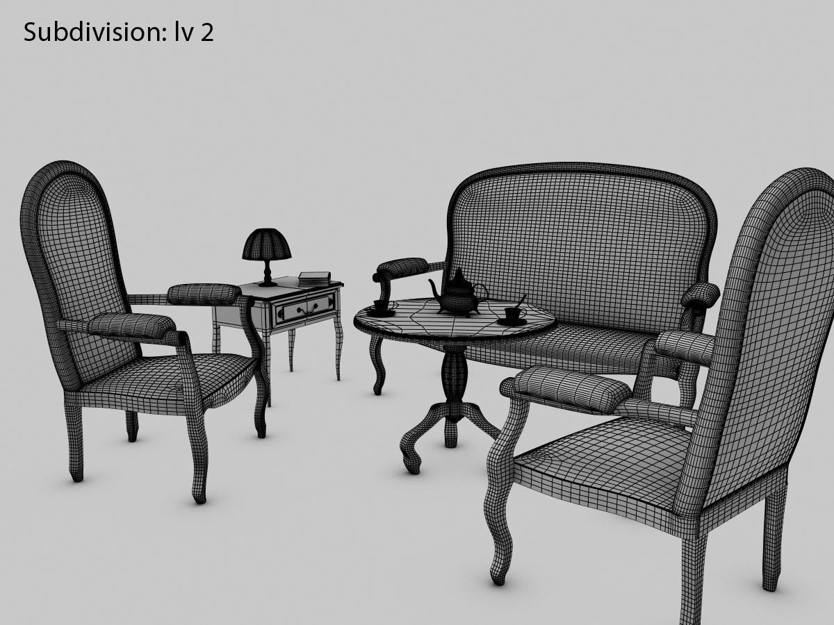 Tea Time 3D model_8