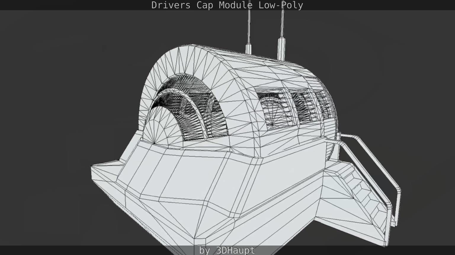 Drivers Cap Module Low-Poly Low-poly 3D model_10
