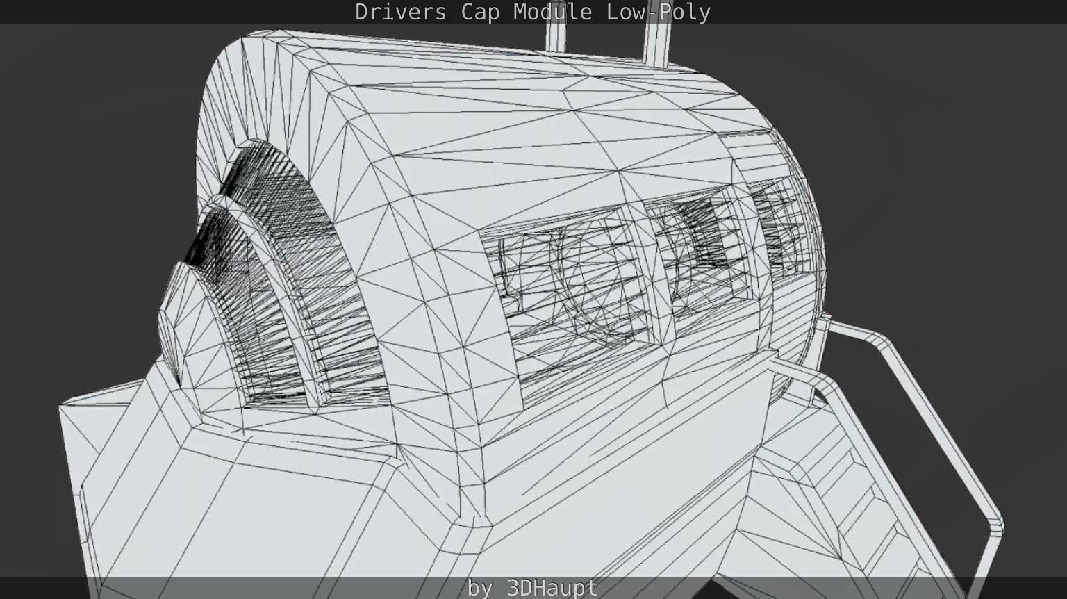 Drivers Cap Module Low-Poly Low-poly 3D model_28