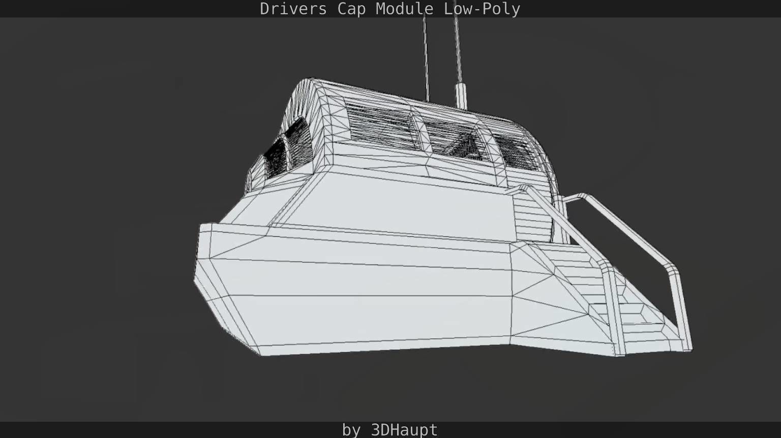 Drivers Cap Module Low-Poly Low-poly 3D model_13