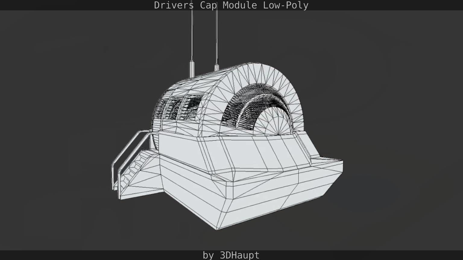 Drivers Cap Module Low-Poly Low-poly 3D model_22