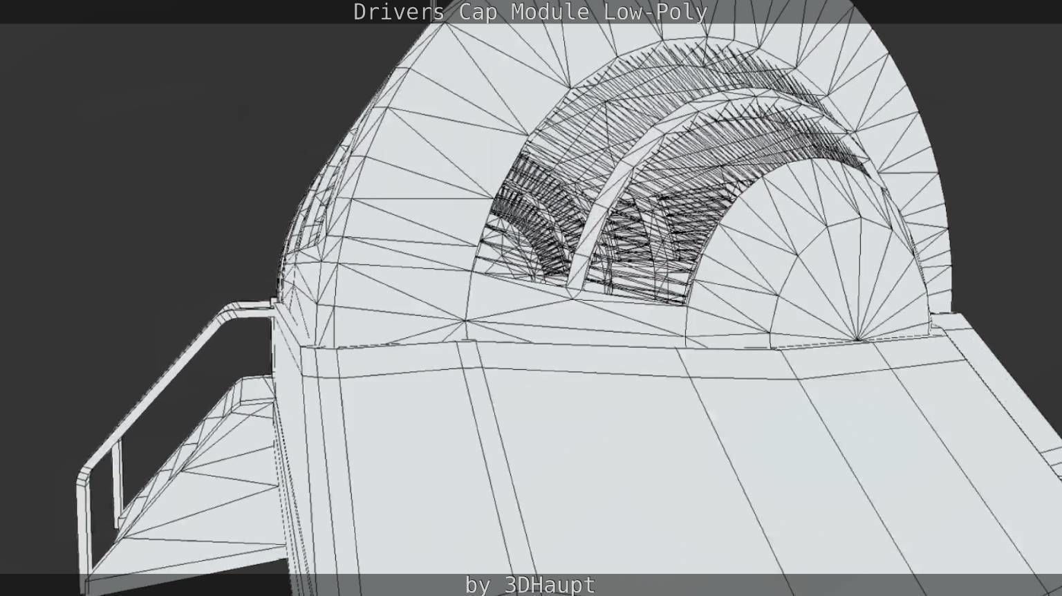 Drivers Cap Module Low-Poly Low-poly 3D model_24