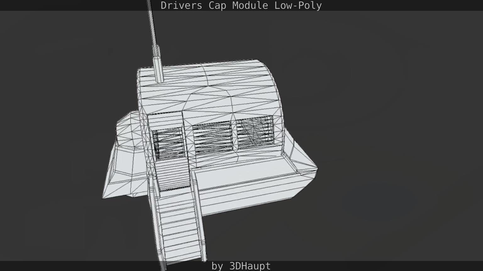 Drivers Cap Module Low-Poly Low-poly 3D model_20