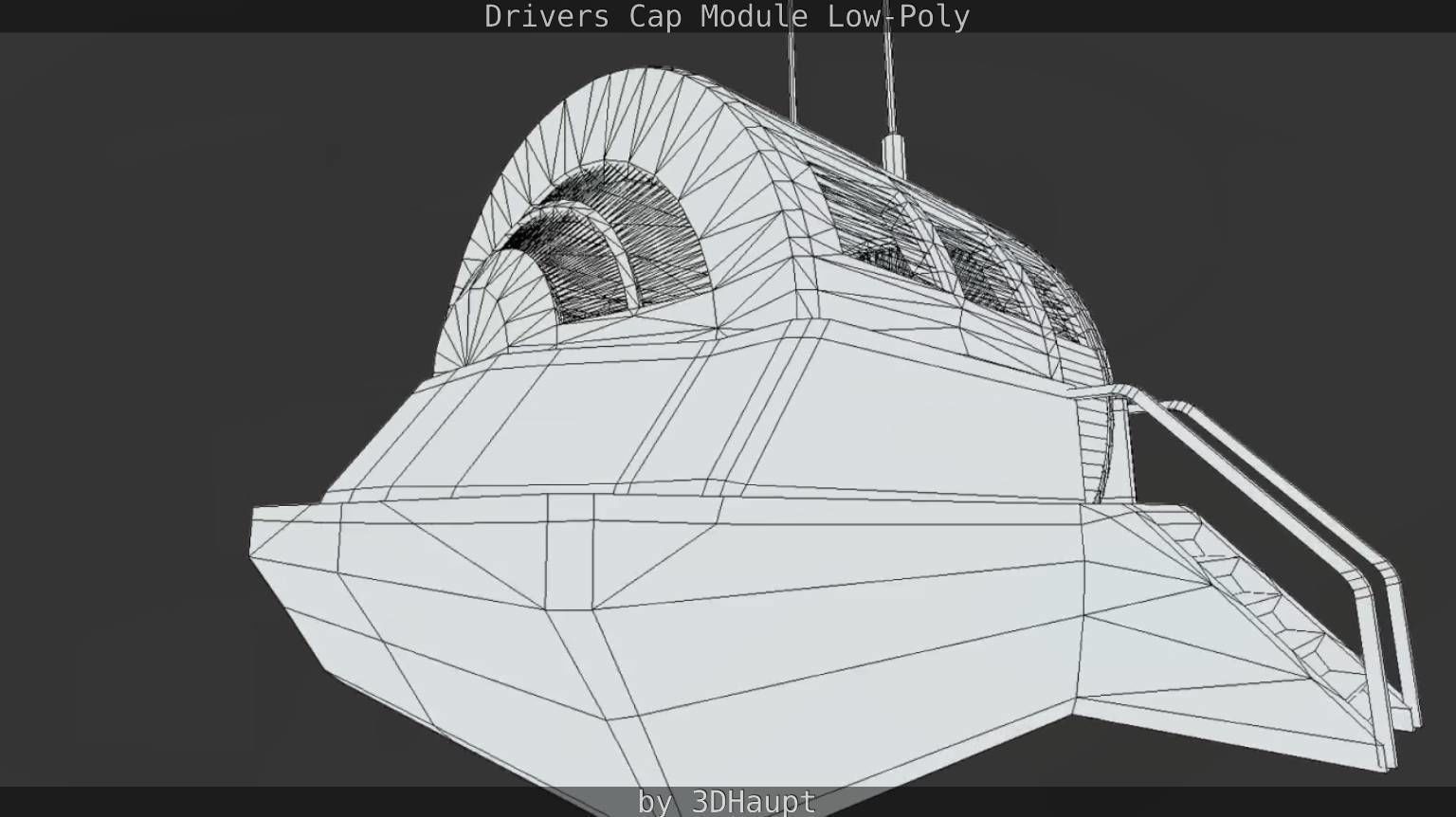 Drivers Cap Module Low-Poly Low-poly 3D model_11