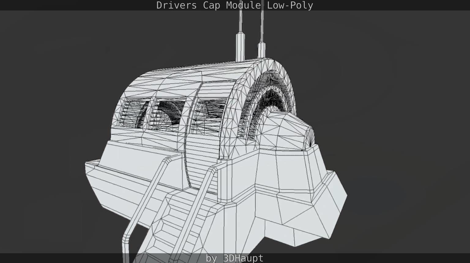 Drivers Cap Module Low-Poly Low-poly 3D model_16