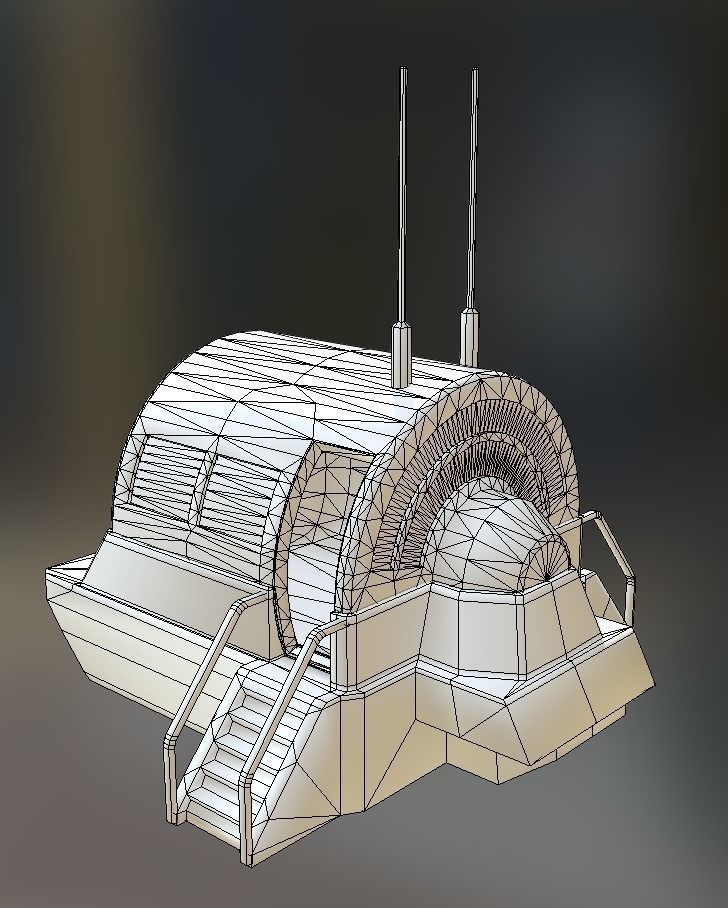 Drivers Cap Module Low-Poly Low-poly 3D model_0