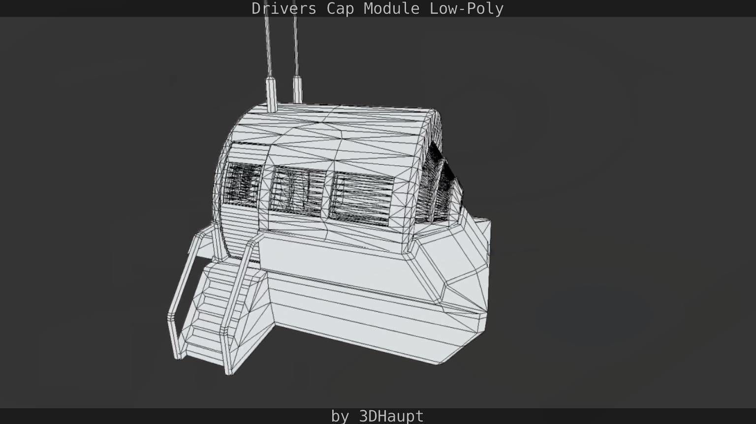 Drivers Cap Module Low-Poly Low-poly 3D model_21
