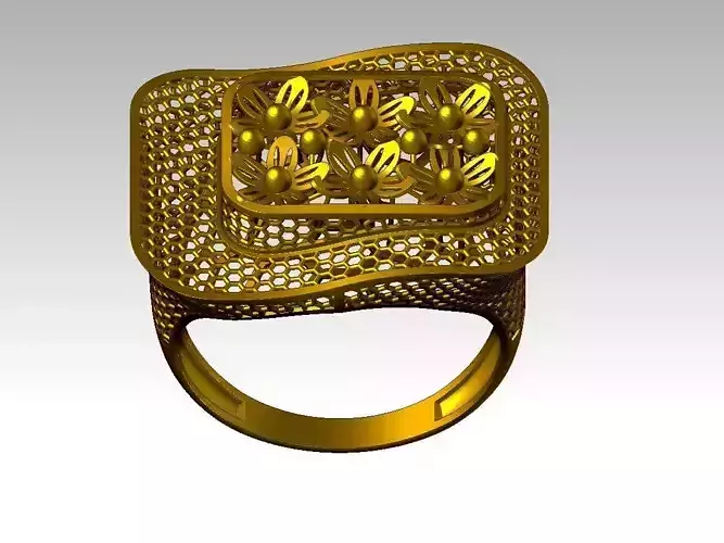 lux ring ready to print jewelry  gold silver 3D print model