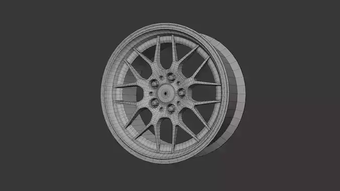 BBS RG-R Car Rim Low-poly 3D model 6