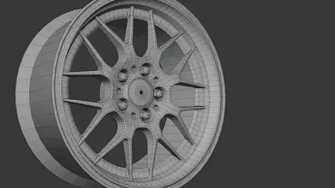 BBS RG-R Car Rim Low-poly 3D model 7