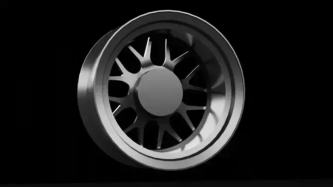 BBS RG-R Car Rim Low-poly 3D model 5