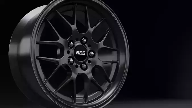 BBS RG-R Car Rim Low-poly 3D model 4