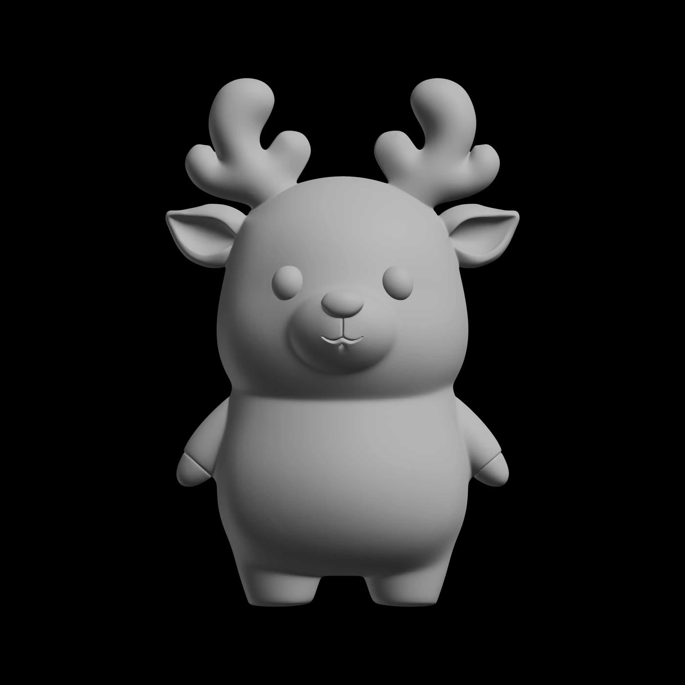 Chibi Reindeer Animal Figurine 3D print model